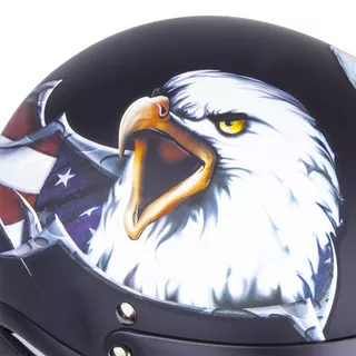 Motorcycle Helmet W-TEC V531 - Black-Eagle