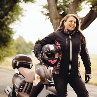Motorcycle Helmet W-TEC V105 - Black-Pink