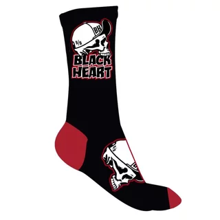 Socks BLACK HEART Cap Skull - Red-Black - Red-Black