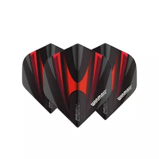 Dart Flights Winmau Prism Alpha - Grey-Black - Red-Black