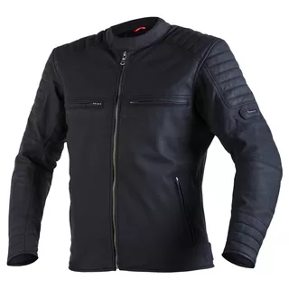 Leather Motorcycle Jacket Rebelhorn Hunter Pro CE - Vintage Black - Black