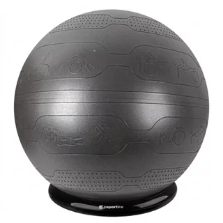 Exercise Ball inSPORTline Stretch Ball 65 cm w/ BallBase - Black