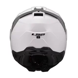 Flip-Up Motorcycle Helmet LS2 FF910 Advant II Solid White P/J