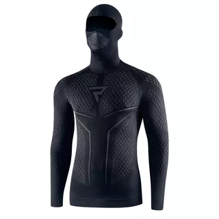 Thermoactive Shirt + Balaclava Rebelhorn Therm II 2-in-1 Long Sleeve - Black-Grey - Black-Grey