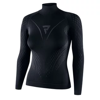 Women’s Thermal Motorcycle T-Shirt Rebelhorn Therm II Lady Jersey - Black-Grey - Black-Grey