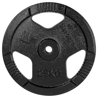 Cast Iron Weight Plate inSPORTline Hamerton Black 25 kg, 30 mm