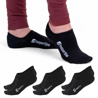 No-Show Bamboo Socks inSPORTline Silvatic Noshow AG+ Antibacterial – 3 Pairs - Black