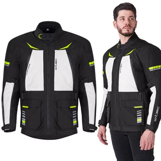Motorcycle Jacket W-TEC Warao - Black-Fluo