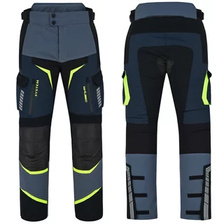 Motorcycle Pants W-TEC Modock - černo-modro-fluo žlutá
