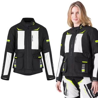 Women’s Motorcycle Jacket W-TEC Warao Lady - Black-Fluo