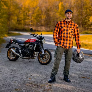 Motorcycle Shirt BOS Lumberjack - Dark Camo