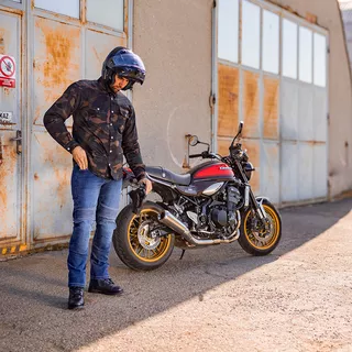 Men’s Motorcycle Jeans BOS Micas - Gray