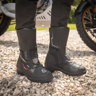 Women’s Motorcycle Boots W-TEC Moanna - černo-červená