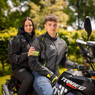 Summer Motorcycle Jacket W-TEC Pelyes - šedá-fluo