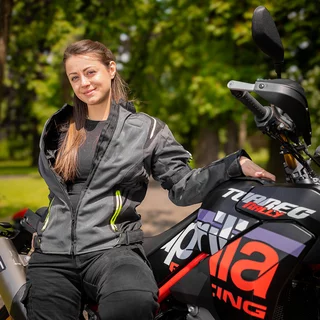 Women’s Summer Motorcycle Jacket W-TEC Jelsa - šedá-fluo
