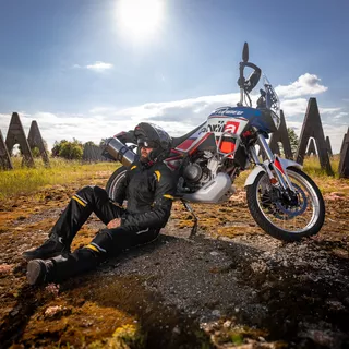 Men’s Summer Motorcycle Pants W-TEC Toranio - Black-Yellow