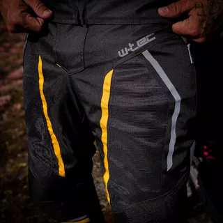 Men’s Summer Motorcycle Pants W-TEC Toranio - Black-Yellow