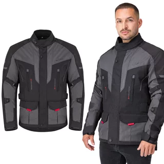 Men’s Motorcycle Jacket W-TEC Xeniaq - Black-Grey