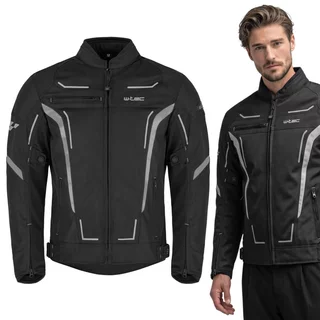 Men’s Summer Motorcycle Jacket W-TEC Mirelio - Black-Grey