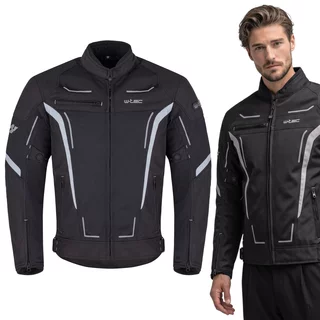 Men’s Summer Motorcycle Jacket W-TEC Mirelio - Black-Grey