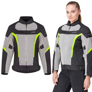 Women’s Summer Motorcycle Jacket W-TEC Mirelia - Black-Grey-Fluo