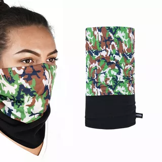 Universal Multi-Functional Neck Warmer Oxford Snug - Black - Camo Green