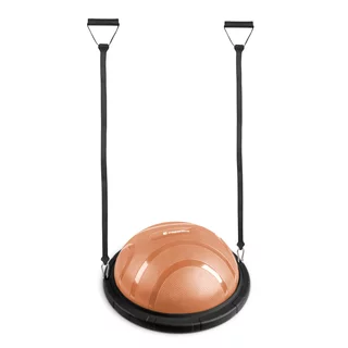 Balance Trainer inSPORTline Dome Edge w/ 100 cm/4.6 kg Resistance Bands - černá-mocha mousse