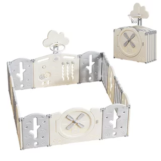 Plastic Playpen inSPORTline Bufalino 14+2 167 x 200 x 64 cm