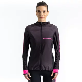 Women’s Hoodie CRUSSIS CSW-099 - Black-Pink
