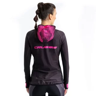 Women’s Hoodie CRUSSIS CSW-099 - Black-Pink
