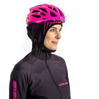 Women’s Hoodie CRUSSIS CSW-099 - Black-Pink