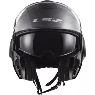 Flip-Up Motorcycle Helmet LS2 FF399 Valiant Lumen / H-V Yellow - Prox Matt H-V Yellow Black