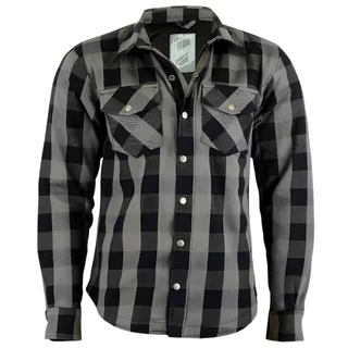 Motorcycle Shirt BOS Lumberjack - Grey-Black