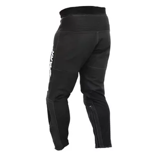 Men’s Leather Moto Pants Spark ProComp - Black-White-Fluo