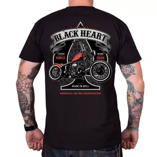 T-Shirt BLACK HEART Orange Chopper