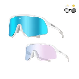 Photochromic Sunglasses Altalist Kisou PXC - bílá s růžovo-modrými skly - bílá s růžovo-modrými skly