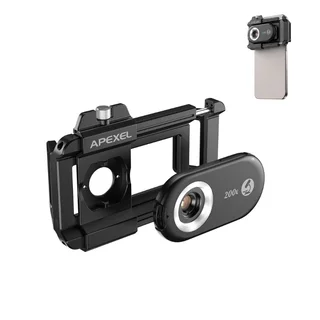 200x Smartphone Microscope Lens Apexel w/ LED and UV Light