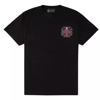 T-Shirt BLACK HEART Heart Cross - Black
