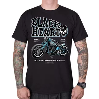 T-Shirt BLACK HEART Blue Bobber