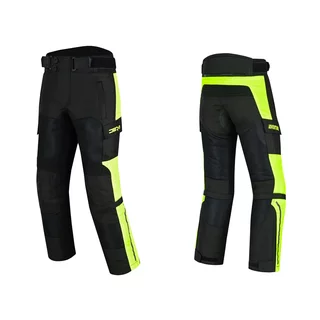 Children’s Adjustable Motorcycle Pants W-TEC Pinapoco - Black-Fluo