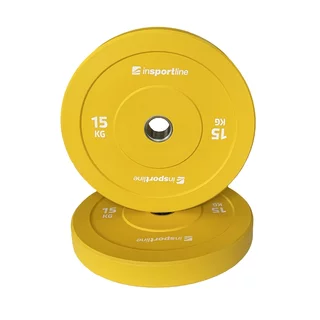 Rubber Weight Plate inSPORTline Bumper Plate Go 15 kg 50 mm