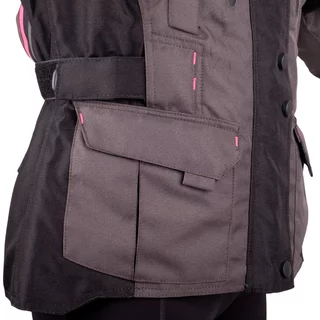 Women’s Motorcycle Jacket Barbata - černo-šedo-růžová