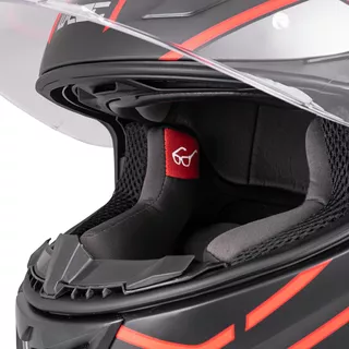 Full-Face Motorcycle Helmet W-TEC Vesco - Glossy Black-Neon Yellow