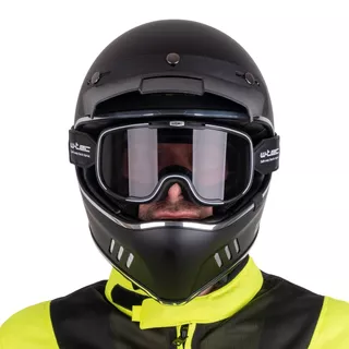 Vintage Motorcycle Goggles W-TEC Chesster - šachovnice