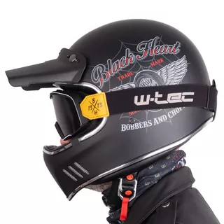 Motorcycle Helmet W-TEC Black Heart Retron - Angerwheel Silver