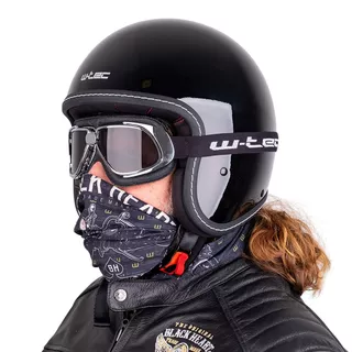 Chopper Helmet W-TEC Badachos w/ Atavist Goggles