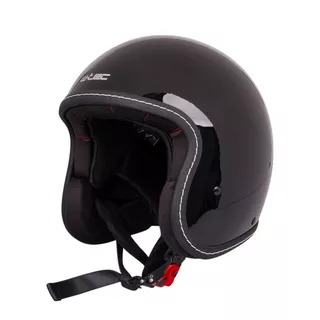 Chopper Helmet W-TEC Badachos w/ Atavist Goggles - Black Glossy