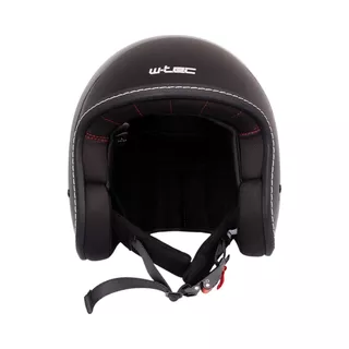 Chopper Helmet W-TEC Badachos w/ Atavist Goggles - Black Glossy