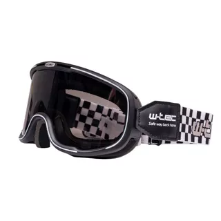 Vintage Motorcycle Goggles W-TEC Chesster - šachovnice