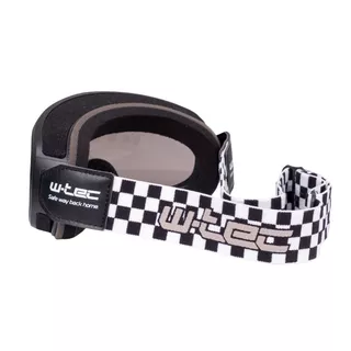 Vintage Motorcycle Goggles W-TEC Chesster - šachovnice